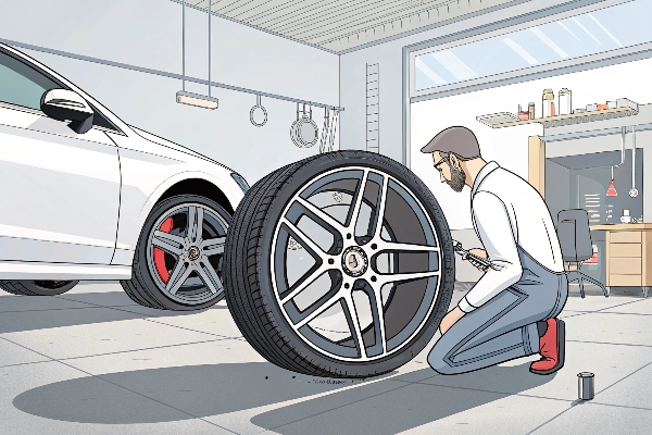 Low profile tire on rim