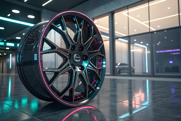 Shiny custom car rim