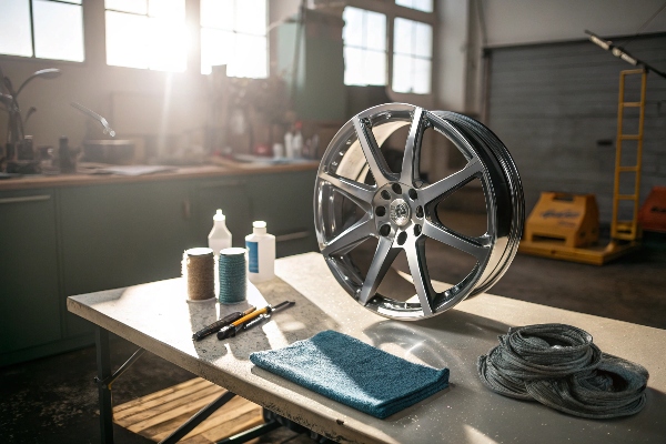 Polished car rim