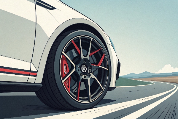 Car with new rims