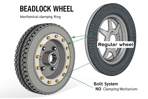 beadlock vs regular wheel comparison