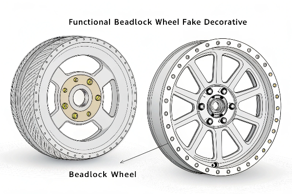 real vs fake beadlock wheel comparison