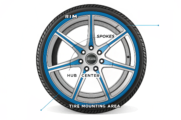 car wheel parts diagram