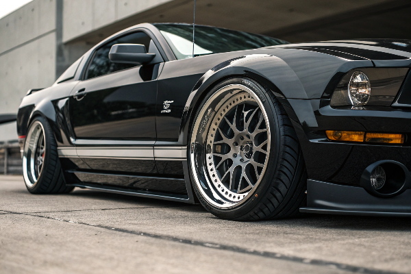 deep lip forged wheels on sports car