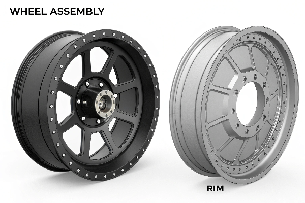 wheel and rim components