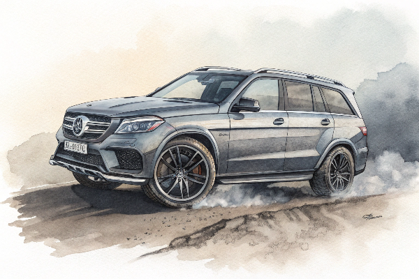 luxury SUV with large diameter wheels