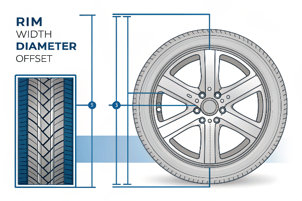 tire and rim compatibility measurements