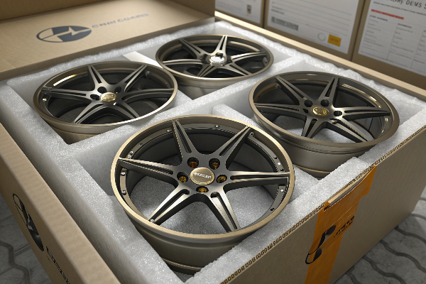 forged wheels prepared for shipping