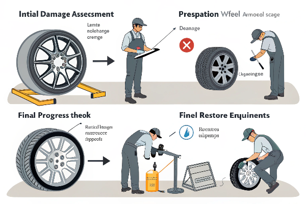 Damaged forged wheel repair process