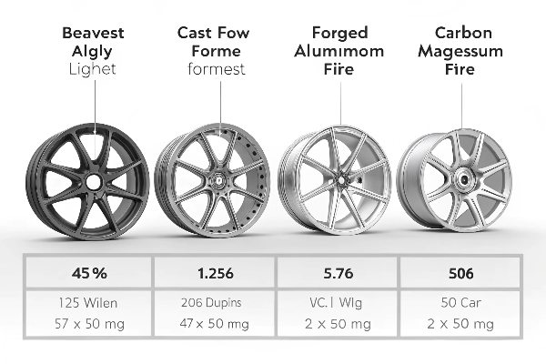 alt with comparison of wheel types by weight