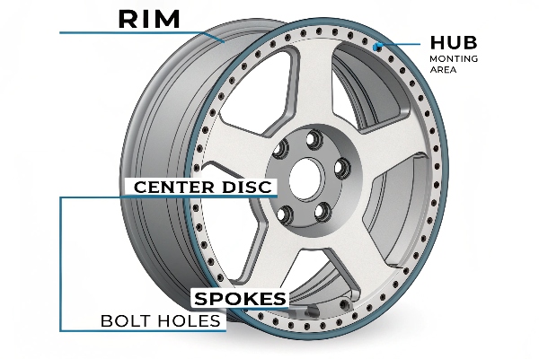 wheel and rim components