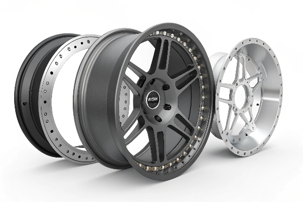 multi-piece forged wheel