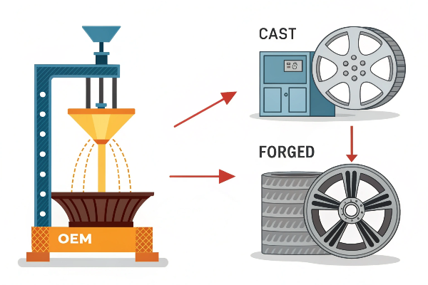 Comparison of cast vs forged OEM wheels