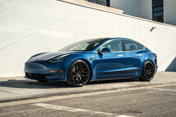 Tesla Model 3 with custom wheels