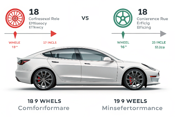 18 vs 19 inch wheels for Tesla