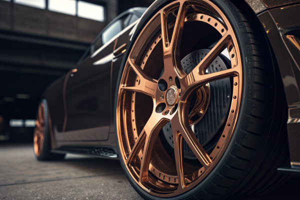 rose gold wheel finish close-up