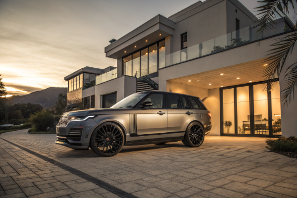 luxury SUV with custom wheels