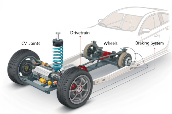 car components causing vibration