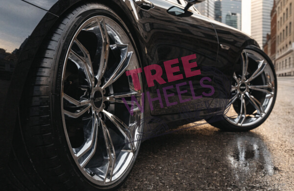 aluminum alloy wheels on luxury vehicle