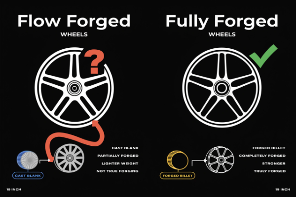 Flow forged vs fully forged wheel labeling comparison