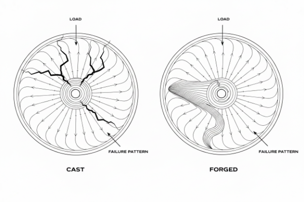 Forged wheel stress test comparison