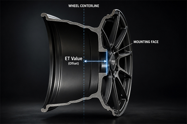 ET value explained on forged wheel