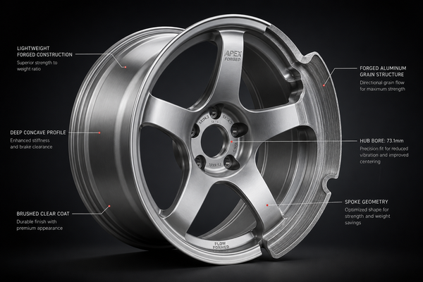 MX-5 Miata wheel fitment specs forged wheels