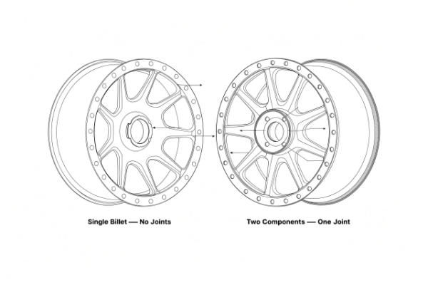 1-piece vs 2-piece forged wheel construction