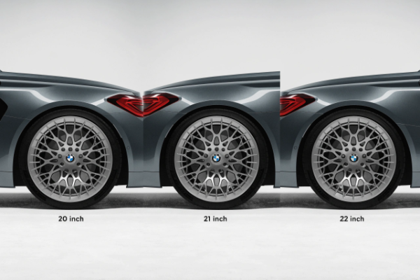 BMW M5 forged wheel size comparison 20 vs 21 inch