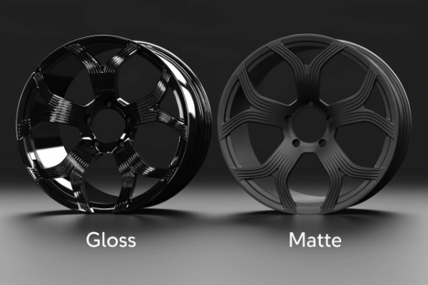 Gloss vs matte finish wheels on white Supra