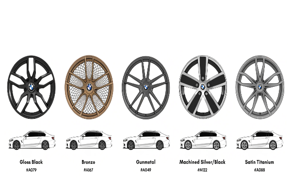 color wheel options for white BMW