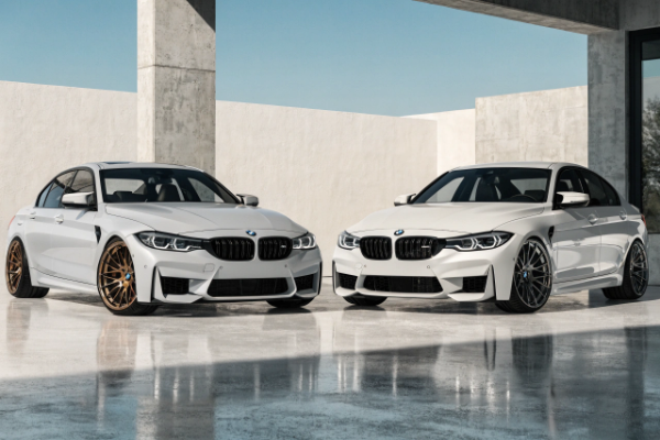 BMW M3 with performance wheels