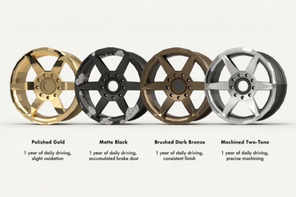 Wheel finish options for blue WRX STI