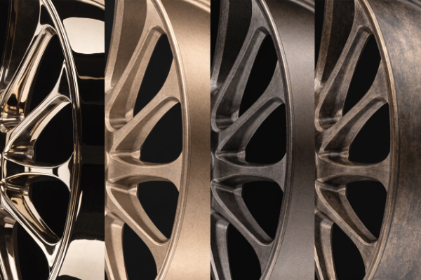 Satin dark bronze forged wheel finish comparison