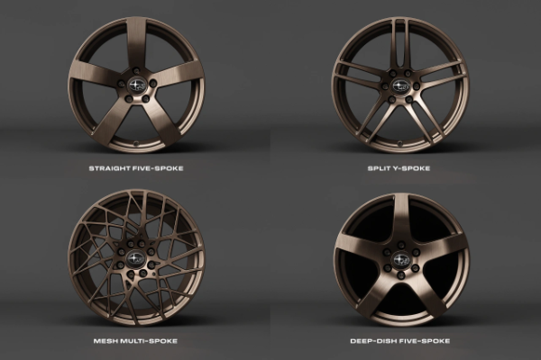 Spoke design for blue Subaru WRX STI