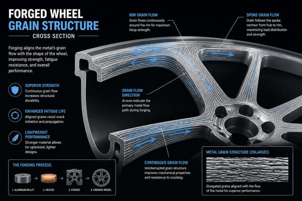 forged wheel grain structure cross section