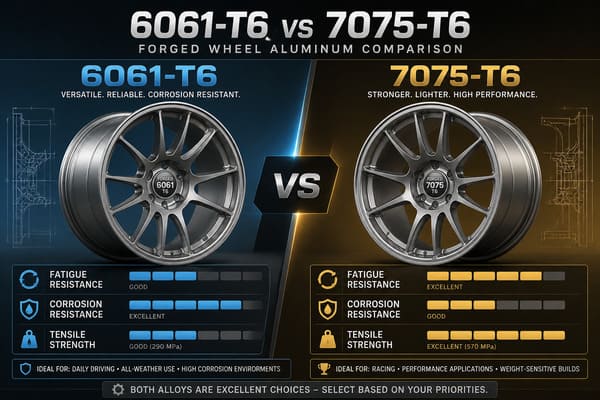 6061-T6 vs 7075-T6 forged wheel aluminum comparison