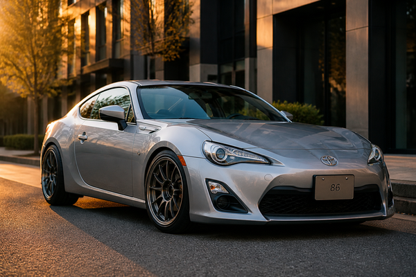 Silver Toyota 86 and Subaru BRZ wheel options overview