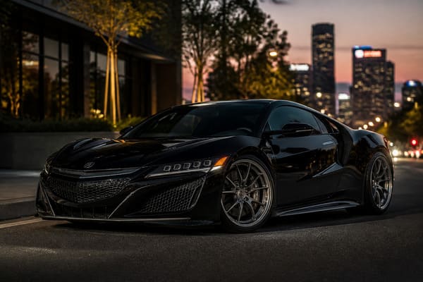 Black Acura NSX with custom forged wheels