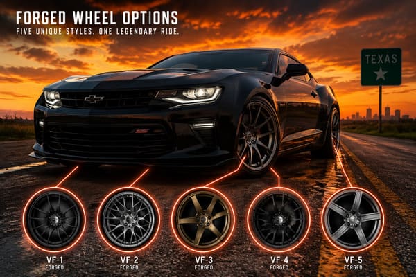 Black Chevrolet Camaro SS forged wheels guide