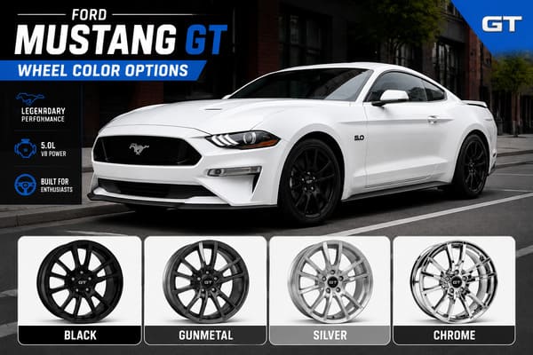 Best Wheel Colors for White Ford Mustang GT