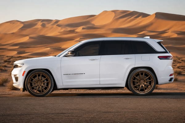 Bronze Wheels on White Jeep Grand Cherokee Bronze forged wheels on white Jeep Grand Cherokee