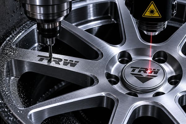 Custom Logo Integration on Forged Wheels Custom logo integration on forged wheels showing CNC milling and laser engraving techniques