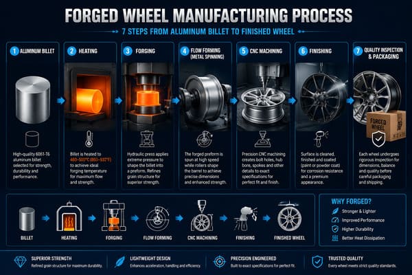 Complete forged wheel manufacturing process step by step