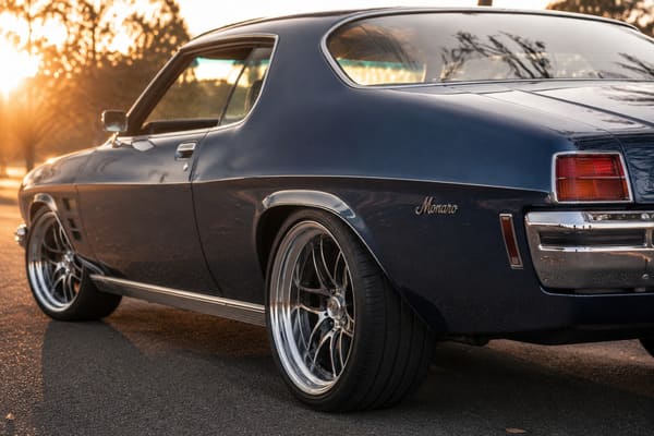 17x8 Wheels Fit on a Holden Monaro HQ 17x8 forged wheels on a classic Holden Monaro HQ
