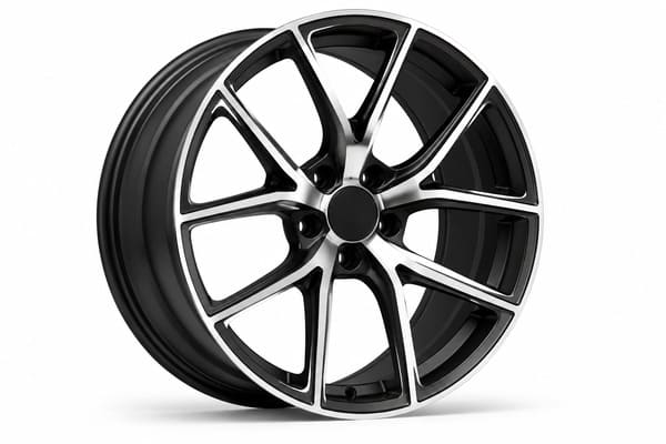 Two-tone forged wheel with matte black and CNC bright-cut finish