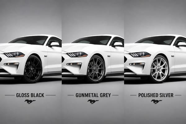 Rim Colors on White Car Comparison
