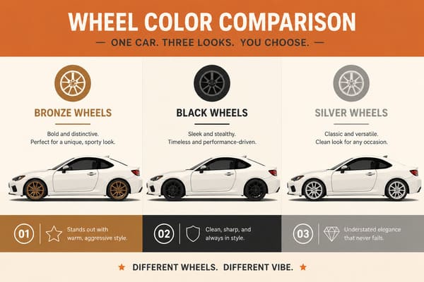 Bronze Wheels on White Car Combination Bronze wheels on white car custom order