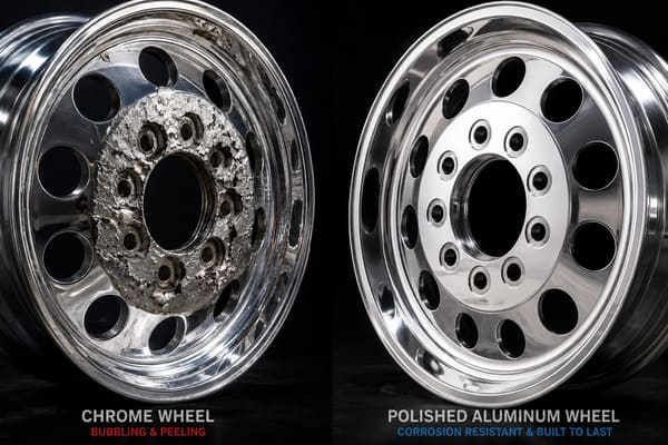 Polished Aluminum vs Chrome Wheel Durability Comparison Polished aluminum wheel vs chrome wheel durability