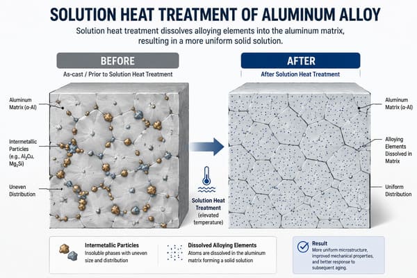 aluminum alloy solution heat treatment microstructure